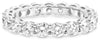 2.96CT DIAMOND 14KT WHITE GOLD 3D ROUND SHARE PRONG ETERNITY ANNIVERSARY RING