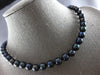 ESTATE AAA TAHITIAN PEARL 14KT WHITE GOLD 3D CLASSIC 8MM LOVE NECKLACE #27957