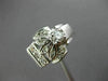 ANTIQUE WIDE .34CT DIAMOND 14K WHITE GOLD FLOWER FILIGREE ANNIVERSARY RING 26178