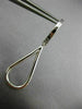 ESTATE .90CT DIAMOND 18KT WHITE GOLD 3D CLASSIC OPEN TEAR DROP HANGING EARRINGS