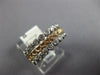 ESTATE WIDE .42CT DIAMOND 14KT WHITE & ROSE GOLD 3D ETOILE ROPE ANNIVERSARY RING