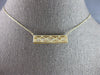 .75CT DIAMOND 14KT YELLOW GOLD 3D ROUND & BAGUETTE RECTANGULAR BAR FUN NECKLACE