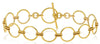 ESTATE 14KT YELLOW GOLD 3D MULTI CIRCULAR LOVE KNOT FLEXIBLE TOGGLE BRACELET