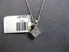 .25CT DIAMOND 14K WHITE GOLD ROUND INVISIBLE SQUARE GEOMETRICAL FLOATING PENDANT