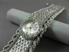 ANTIQUE EXTRA WIDE .45CT DIAMOND 14KT WHITE GOLD LARGE 3D ELECTION WATCH #20453