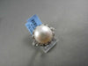 ESTATE 18KT WHITE GOLD AAA 11MM NATURAL SOUTH SEA PEARL & DIAMOND RING BEAUTIFUL
