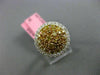 ESTATE LARGE 1.09CT DIAMOND 18KT WHITE & YELLOW GOLD HALO CIRCULAR COCKTAIL RING