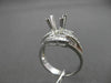 ESTATE WIDE .90CT DIAMOND 18KT WHITE GOLD 3D SEMI MOUNT ENGAGEMENT RING #18545