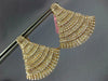 ESTATE LARGE 4.76CT PINK DIAMOND 18KT ROSE GOLD TRIANGULAR MULTI LAYER EARRINGS