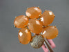 EXTRA LARGE 15.25CT DIAMOND & AAA ORANGE QUARTZ 14K WHITE & ROSE GOLD OVAL RING