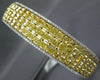 EXTRA LARGE 18.60CT WHITE & FANCY YELLOW DIAMOND 18KT WHITE GOLD BANGLE BRACELET