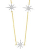 ESTATE .45CT DIAMOND 14KT YELLOW GOLD SNOWFLAKE STAR BY THE YARD LOVE NECKLACE