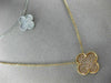 ESTATE LARGE 1.59CT WHITE & PINK DIAMOND 18KT WHITE & ROSE GOLD FLOWER NECKLACE