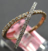 ESTATE .46CT DIAMOND 14KT WHITE & ROSE GOLD 3D CRISS CROSS X INFINITY LOVE RING