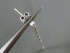 ESTATE LARGE .95CT DIAMOND 14KT WHITE GOLD CLASSIC ELONGATED TENNIS EARRINGS 2mm