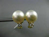 ESTATE LARGE .40CT DIAMOND 18KT GOLD 3D SOUTH SEA PEARL CLASSIC CLIP ON EARRINGS