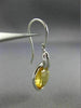 ESTATE 6.96CT DIAMOND & AAA CITRINE 14KT WHITE GOLD SQUARE LEAF HANGING EARRINGS