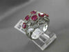 ANTIQUE LARGE 1.96CT DIAMOND & RUBY 18KT WHITE & YELLOW GOLD 3D ETOILE FUN RING