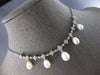 LARGE .80CT DIAMOND & AAA PEARL 14KT WHITE GOLD GRADUATING CHANDELIER NECKLACE
