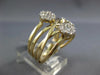 ESTATE LARGE .97CT DIAMOND 14KT 2 TONE GOLD 3D FLOWER CRISS CROSS LOVE FUN RING