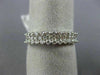 ESTATE .50CT DIAMOND 14KT WHITE GOLD 3D THREE ROW CLASSIC ROUND ANNIVERSARY RING