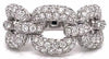 1.6CT DIAMOND 18K WHITE GOLD MULTI ROW SQUARE LOVE KNOT PAST PRESENT FUTURE RING