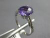 1.82CT DIAMOND & AAA AMETHYST 18KT WHITE GOLD OVAL & ROUND FRIENDSHIP LOVE RING