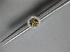 ESTATE .14CT DIAMOND 14KT WHITE & YELLOW GOLD CIRCULAR PEACE SIGN STUD EARRINGS