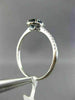 ESTATE .66CT DIAMOND & AAA SAPPHIRE 14K WHITE GOLD PEAR SHAPE 3D ENGAGEMENT RING