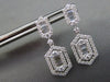 1.20CT DIAMOND 18KT WHITE GOLD ROUND & BAGUETTE HEXAGON CLASSIC HANGING EARRINGS