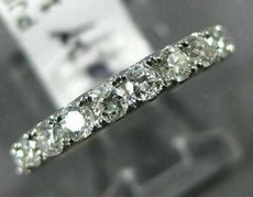ESTATE .74CT DIAMOND 14KT WHITE GOLD 3D SEMI ETERNITY 13 STONE ANNIVERSARY RING