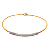 ESTATE .14CT DIAMOND 18KT WHITE AND YELLOW GOLD 3D CLASSIC BAR SNAKE BRACELET