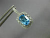 ESTATE 3.31CT CZ & AAA BLUE TOPAZ 14KT WHITE GOLD 3D LEVERBACK HANGING EARRINGS