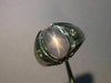 ESTATE WIDE 2.45CT DIAMOND & STAR SAPPHIRE 14K WHITE GOLD ETOILE MENS RING 25407