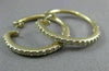 ESTATE .54CT DIAMOND 14KT YELLOW GOLD HOOP HUGGIE EARRINGS ONE OF A KIND! #16814
