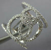 ESTATE LARGE .84CT DIAMOND 18KT WHITE GOLD CIRCLE OF LIFE INTERTWINING FUN RING