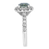 CERTIFIED 2.72CT WHITE & FANCY GREYISH YELLOW GREEN DIAMOND 18KT WHITE GOLD RING