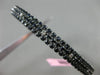 ESTATE 5.46CT DIAMOND & SAPPHIRE 14KT BLACK GOLD 3 ROW FLEXIBLE BANGLE BRACELET