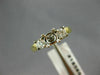 ESTATE .31CT DIAMOND 14KT 2 TONE GOLD 3 STONE SEMI MOUNT ENGAGEMENT RING #18588