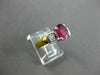 ESTATE 1.40CT DIAMOND & RUBALITE 18K 2 TONE GOLD FILIGREE ENGAGEMENT RING #27254