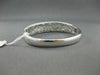 ANTIQUE WIDE 4.89CT DIAMOND 18KT W GOLD BANGLE BRACELET F VS/VVS  AMAZING#G00109