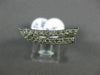 ESTATE 1.60CT ROUND DIAMOND 18KT WHITE GOLD 3D CLASSIC TWO ROW FUN BOAT RING