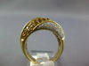 LARGE 1.77CT DIAMOND & AAA YELLOW SAPPHIRE 14KT YELLOW GOLD MULTI ROW WAVE RING