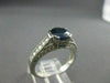 ESTATE 2.35CT SAPPHIRE & DIAMOND 14K WHITE FILIGREE ROUND ENGAGEMENT RING #14314