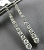 ESTATE LARGE 2CT DIAMOND 14KT WHITE GOLD GRADUATING JOURNEY BAR HANGING EARRINGS