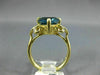 LARGE 4.05CT DIAMOND & AAA LONDON BLUE TOPAZ 14KT 2 TONE GOLD TRILLION FUN RING