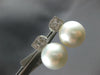 LARGE .60CT DIAMOND & AAA SOUTH SEA PEARL 18K WHITE GOLD SQUARE CLIP ON EARRINGS