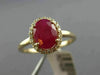 ESTATE 1.37CT DIAMOND & AAA RUBY 14KT ROSE GOLD 3D CLASSIC HALO ENGAGEMENT RING
