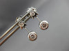 ESTATE .37CT DIAMOND 18K WHITE GOLD TULIP BEZEL HANGING FLOWER EARRINGS #11427