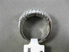 ESTATE WIDE 2.18CT DIAMOND 18KT WHITE GOLD 3D MULTI ROW WEDDING ANNIVERSARY RING
